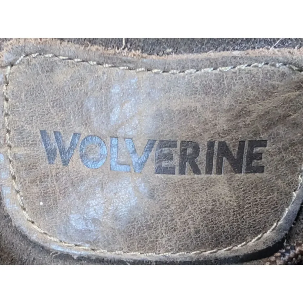 Wolverine Work Boots Mens 8.5M Brown Leather Steel Toe Lace‎ Up